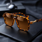 Vanta geometric angular sunglasses with gradient UV400 lenses