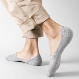 Sorrento organic cotton no-show socks with anti-slip heel grip