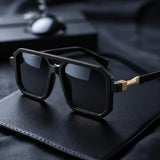 Vanta geometric angular sunglasses with gradient UV400 lenses