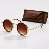 Polarized Aviator Sunglasses - Blue UV400 Lenses with Tortoise Frame