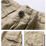 Men's Cotton Cargo Shorts - Loose Fit Multi-Pocket Summer Shorts