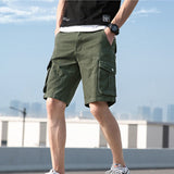 Men's Cotton Cargo Shorts - Loose Fit Multi-Pocket Summer Shorts