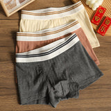 Men's Organic Cotton Boxer Briefs - Breathable Ribbed Trunks
