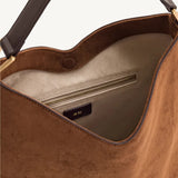 Soft Suede Hobo Bag - Slouchy Drawstring Shoulder Purse for Women