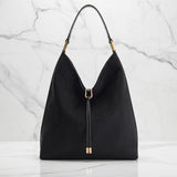 Soft Suede Hobo Bag - Slouchy Drawstring Shoulder Purse for Women