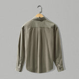 Men's Organic Cotton Button-Up Shirt - Lightweight Long Sleeve Casual Shirt