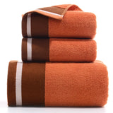 Bamboo Cotton Towel Set - Soft Absorbent Bath and Hand Towels