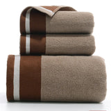 Bamboo Cotton Towel Set - Soft Absorbent Bath and Hand Towels