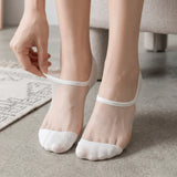 Women's Mesh No-Show Socks - Non-Slip Cotton Sole Invisible Socks