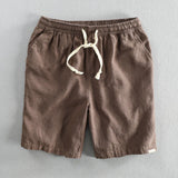 Hiku Organic Cotton Linen Drawstring Shorts