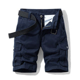 Men's Cotton Cargo Shorts - Loose Fit Multi-Pocket Summer Shorts