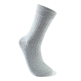 Hampton ribbed organic cotton crew socks with breathable stay-put fit