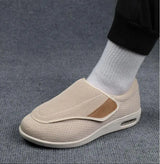 Wide Fit Orthopedic Walking Shoes - Adjustable Comfort Sneakers