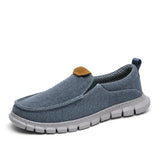 Men's Canvas Slip-On Sneakers - Lightweight Casual Walking Shoes