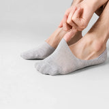 Sorrento organic cotton no-show socks with anti-slip heel grip