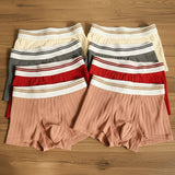 Men's Organic Cotton Boxer Briefs - Breathable Ribbed Trunks