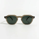 Lightweight geometric TR90 sunglasses with UV400 lenses