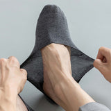 Portofino men's organic cotton no-show socks with anti-slip heel