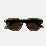 Lightweight geometric TR90 sunglasses with UV400 lenses