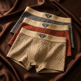 Men's Organic Cotton Waffle Boxer Briefs - Breathable Trunk Sets