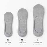 Portofino men's organic cotton no-show socks with anti-slip heel