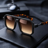 Vanta geometric angular sunglasses with gradient UV400 lenses