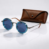Polarized Aviator Sunglasses - Blue UV400 Lenses with Tortoise Frame