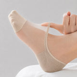 Women's Mesh No-Show Socks - Non-Slip Cotton Sole Invisible Socks