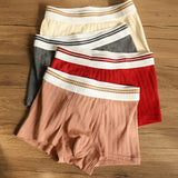 Men's Organic Cotton Boxer Briefs - Breathable Ribbed Trunks