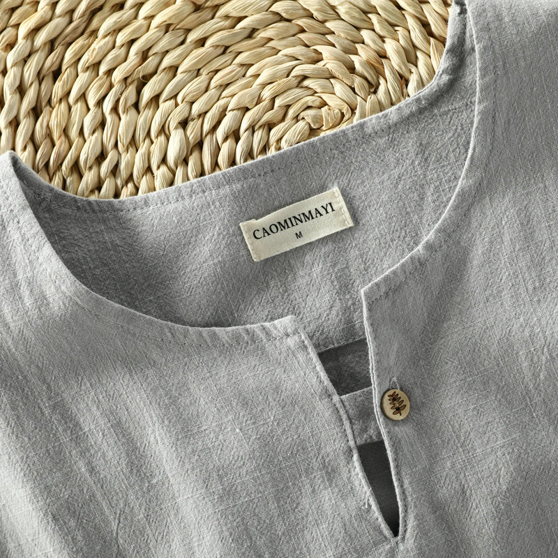 Riku Cotton Linen Short Sleeve Shirt