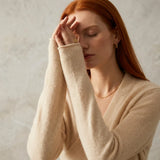 Elara 100 percent cashmere crossover collar wrap sweater