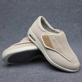 Wide Fit Orthopedic Walking Shoes - Adjustable Comfort Sneakers