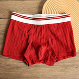 Men's Organic Cotton Boxer Briefs - Breathable Ribbed Trunks