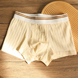 Men's Organic Cotton Boxer Briefs - Breathable Ribbed Trunks