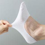 Portofino men's organic cotton no-show socks with anti-slip heel