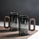 Nordic Walnut Glass Mug