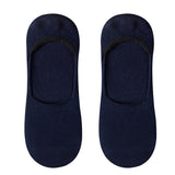 Portofino men's organic cotton no-show socks with anti-slip heel