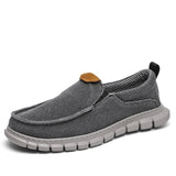 Men's Canvas Slip-On Sneakers - Lightweight Casual Walking Shoes