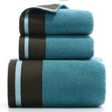 Bamboo Cotton Towel Set - Soft Absorbent Bath and Hand Towels