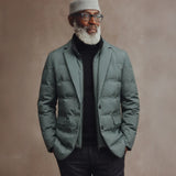 Falkner tailored white duck down blazer jacket