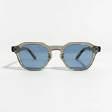 Lightweight geometric TR90 sunglasses with UV400 lenses