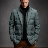 Falkner tailored white duck down blazer jacket