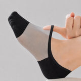 Women's Mesh No-Show Socks - Non-Slip Cotton Sole Invisible Socks