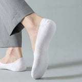 Portofino men's organic cotton no-show socks with anti-slip heel