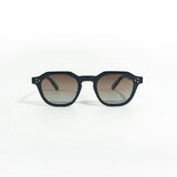 Lightweight geometric TR90 sunglasses with UV400 lenses