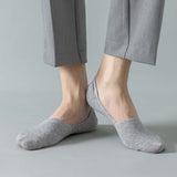 Portofino men's organic cotton no-show socks with anti-slip heel