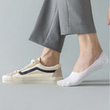 Portofino men's organic cotton no-show socks with anti-slip heel