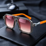 Vanta geometric angular sunglasses with gradient UV400 lenses