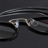 Transparent acetate sunglasses with multicolor patterned temples