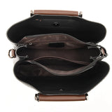 Valleria croc-embossed leather satchel with braided handle